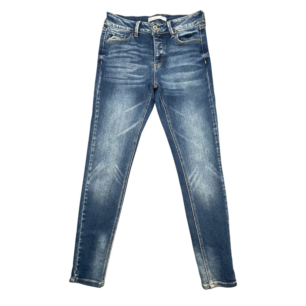 KanCan Blue Button Fly Skinny Jeans Womens Size 27